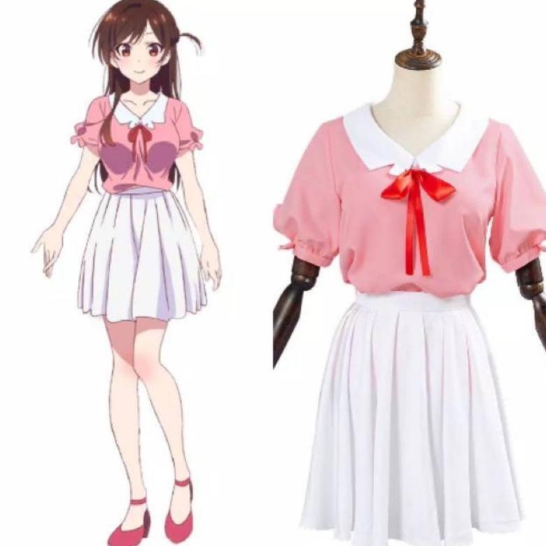 Premium Costum Cosplay Chizuru Ichinose/Chizuru Mizuhara Anime Kanojo Okharishimasu