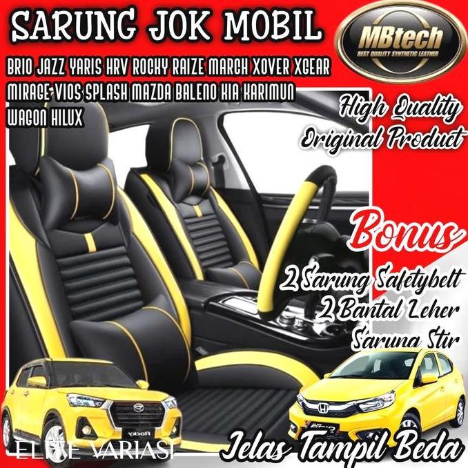 Sarung Jok Mobil MBTECH Brio Agya Rocky Jazz Yaris Ayla Hrv Raize Vios