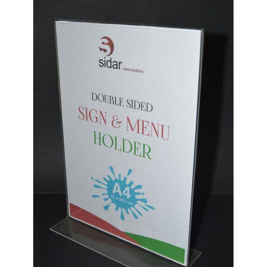 akrilik/acrylic holder standing pop A4