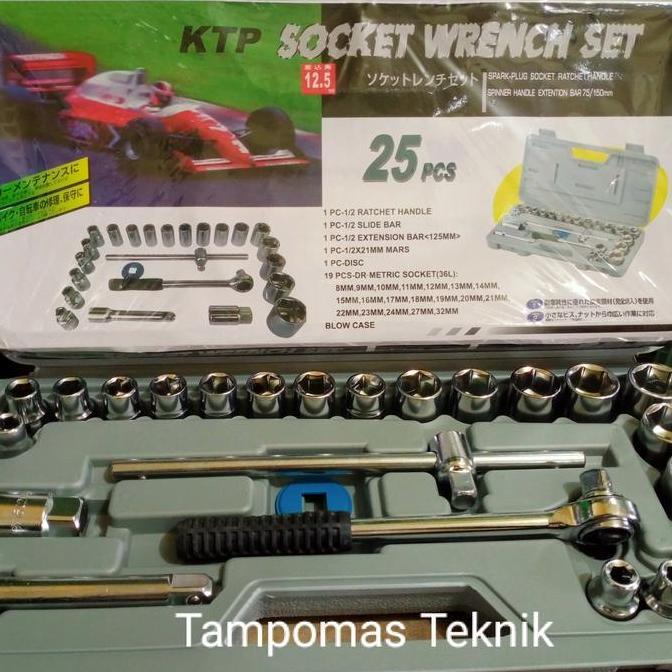 Carecar- Kunci Sok Set 8-32Mm 25Pcs Sok Set Kunci Bengkel