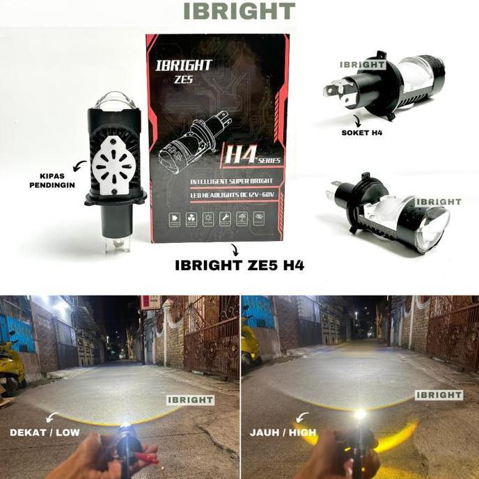 Terpopuler- Ibright - Lampu Utama H4 Ibright Ze5 - Ib-H4-Ze5