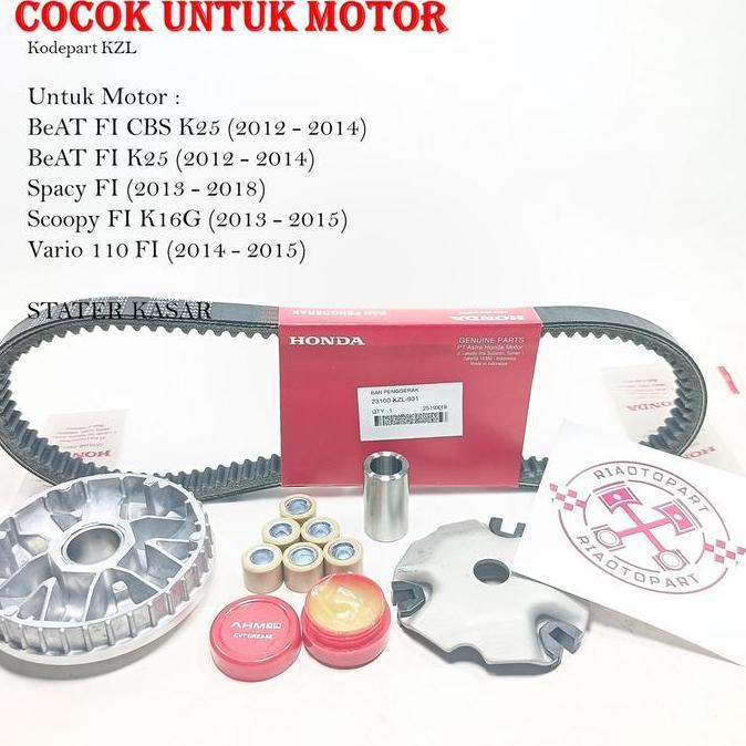 kola_stips9 - paket vanbelt set komplit rumah roller starter kasar beat fi,scoopy fi , spacy injeksi