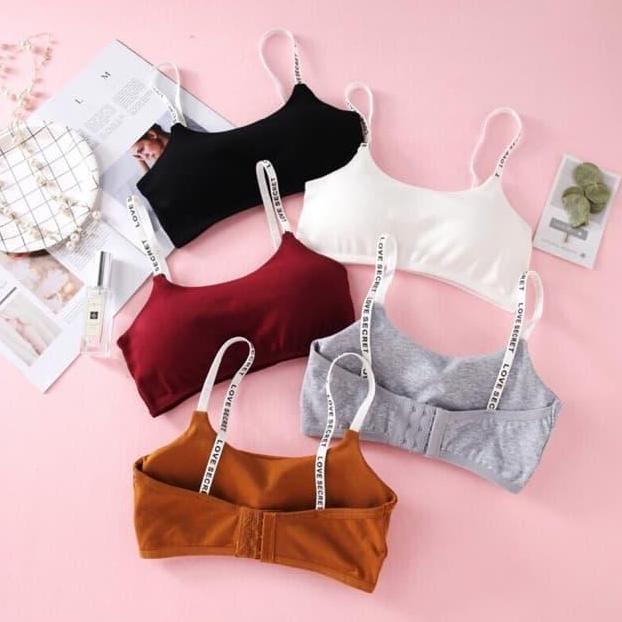 LOVE SECRET crop top bra woman premium / crop top bra / bra tanpa kawat premium / korean summer bra 