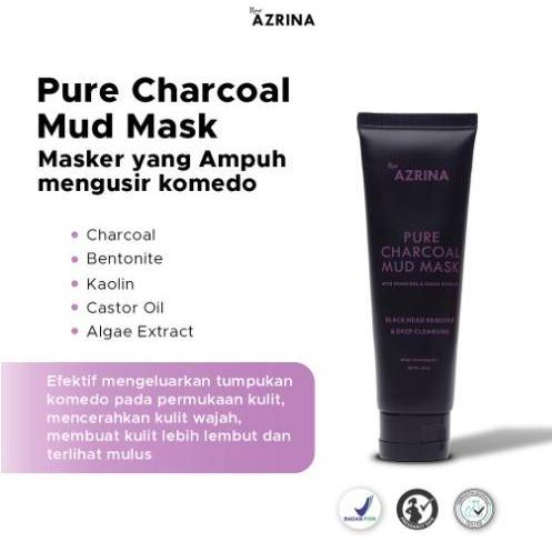 Beautymask- BpomAzrina Charcoal Mud Mask / Azrina Acne Purifying Clay Mask Original / Azrina 2X Supe