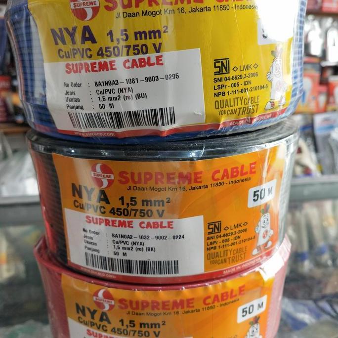 Kabel SUPREME NYA 1x1.5 50mtr/ Supreme Nya 1x1.5 50meter