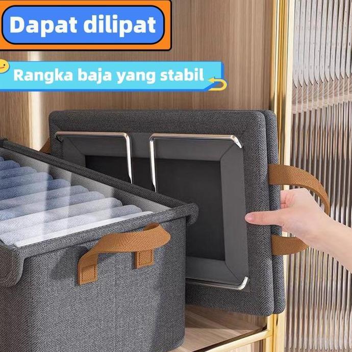 Saveulti- Peningkatan Baru Storage Box Rangka Baja Tutup Super Storage Box Organizer Tahan Debu Dan 