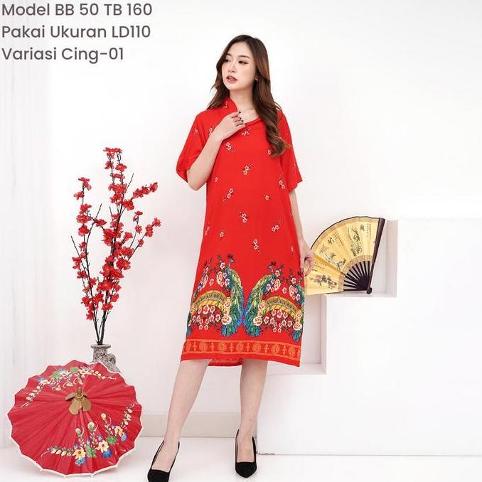 Terpopuler- [ Daster Imlek ] Ld110-130 Daster Imlek 2026 Motif Rayon Premium Standar Jumbo Bigsize