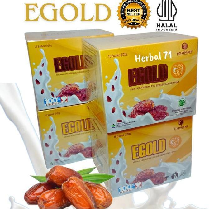 Alami- Egold Susu Kambing Dengan Sari Kurma Isi 10Sachet