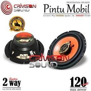 Speaker Coaxial 6,5 Inch Pintu Mobil EMBASSY EX-650 Bass