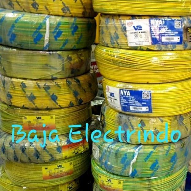 Promo Kabel Grounding 1,5mm tunggal NYA 1,5mm 1,5 mm VOKSEL Roll 100m Kabel NYA 1x1,5 1x1.5 mm 1 x 1