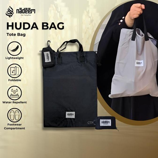 Lansungkirim- Nadeem - Huda Shoes Bag Tas Lipat Pouch Kantong Sendal Serut Traveling Perlengkapan Ha