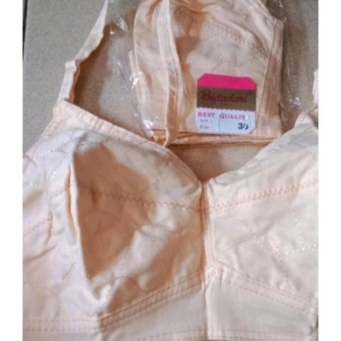 { 3 PCS } BH BRA BIDADARI ORIGINAL TANPA BUSA TANPA KAWAT KAIT 2 BAHAN KATUN