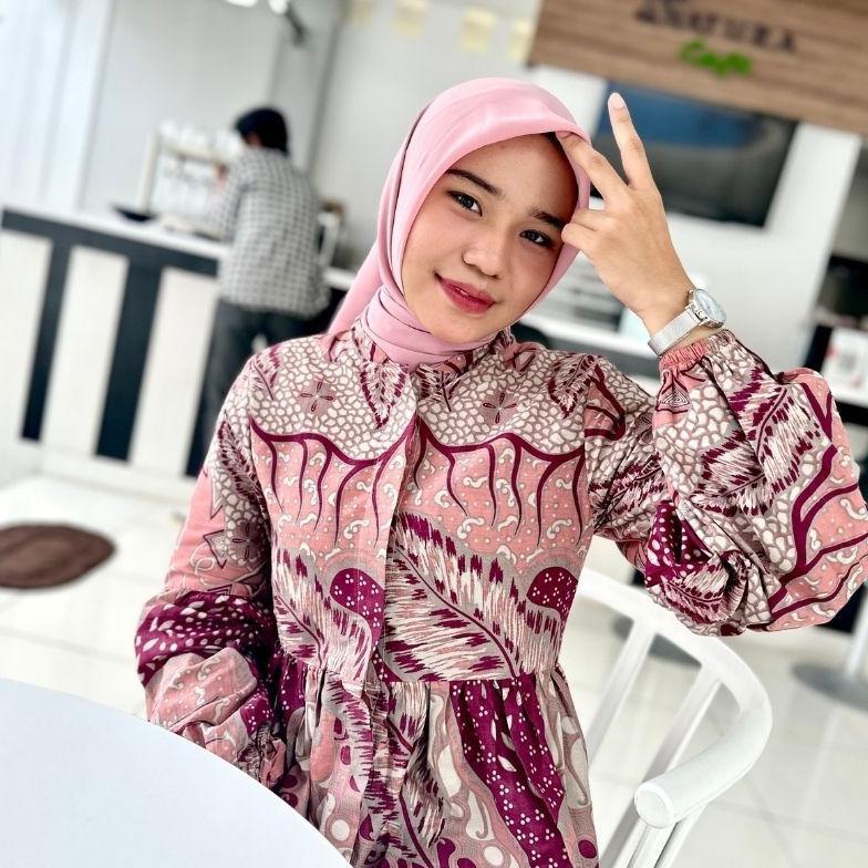 BEST SELLER RASARAYA BATIK CHAYA BLOUSE WANITA KATUN - ATASAN BATIK KERJA KANTOR SOFT PINK TANGAN BA