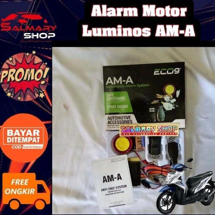 TERMURAH - Alarm Motor Luminos NINE ECO9 AM-A ORIGINAL Alarm Anti Maling System Bisa Hidupkan / Mati