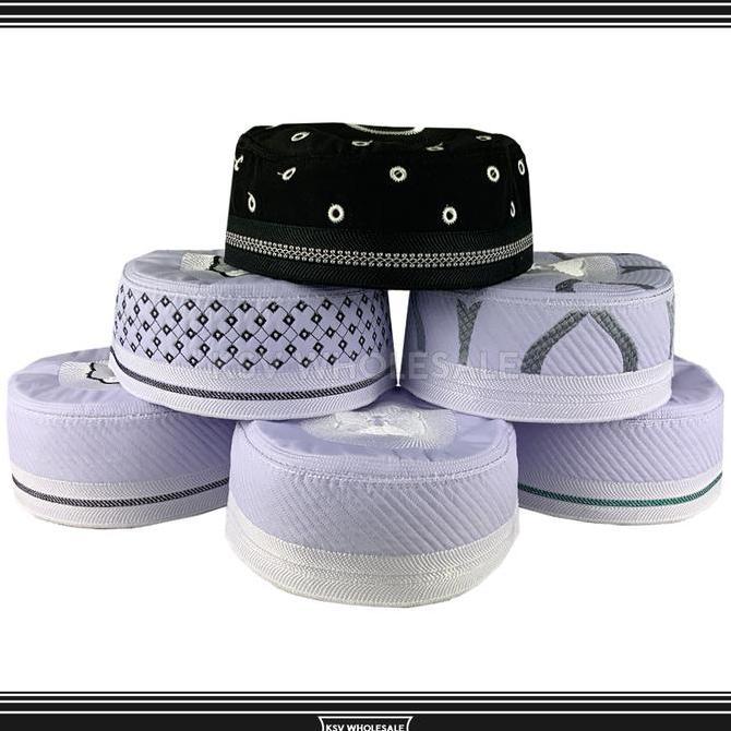 Colkid- Peci Madinah Bugis Haji Kopiah Medina Santri Pesantren Dewasa Anak Laki Motif Model Bordir K