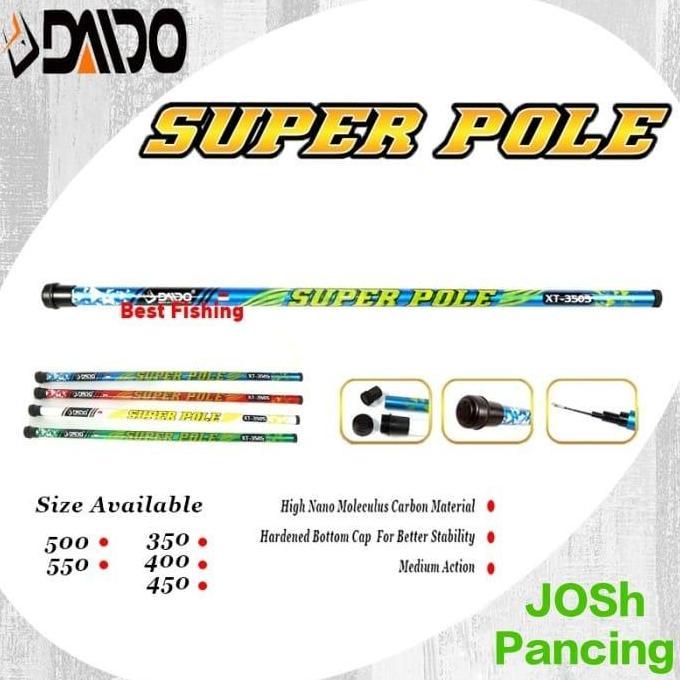 TERBARU - Daido Super Pole XT 5008 (5meter) FREE PIPA Joran pancing tegek carbon pasiran pinggir pan