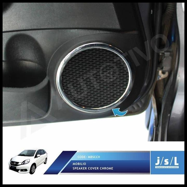 TERBARU SPEAKER COVER CHROME HONDA MOBILIO 2013 2016 ORI JSL 