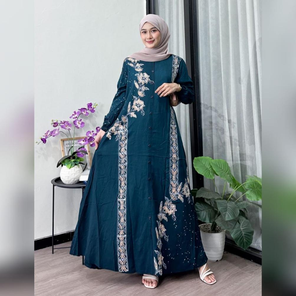 bestpromo gamis twill ori terbaru 2025 - gamis twill ori pekalongan - saku kanan tali samping