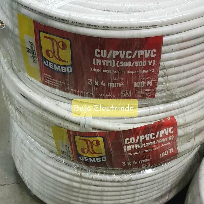 Promo Kabel NYM 3x4mm JEMBO @ 100 / 50 meter NYM 3x4 mm Diskon