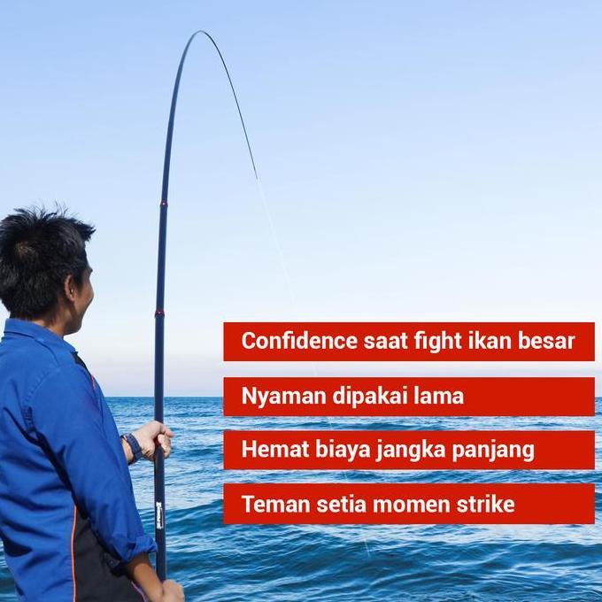 Codbisa- Tegek Paradise Ii Zoom New Full Carbon Series Kuat Ringan Super Sensitif 360-720 Cm Mancing