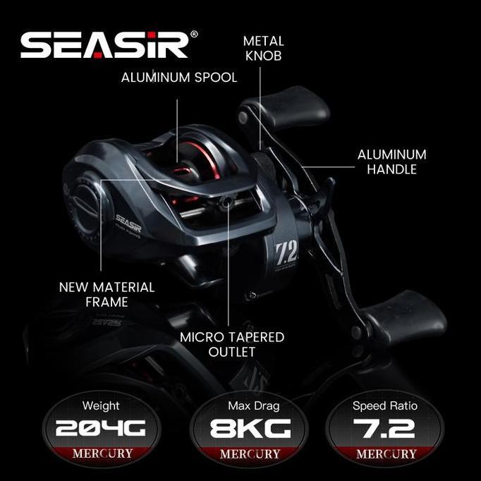 Codbisa- [Official] Seasir Black Arrow Joran Pancing 1 Set + Seasir Mercury Black Hitam Bc Casting R