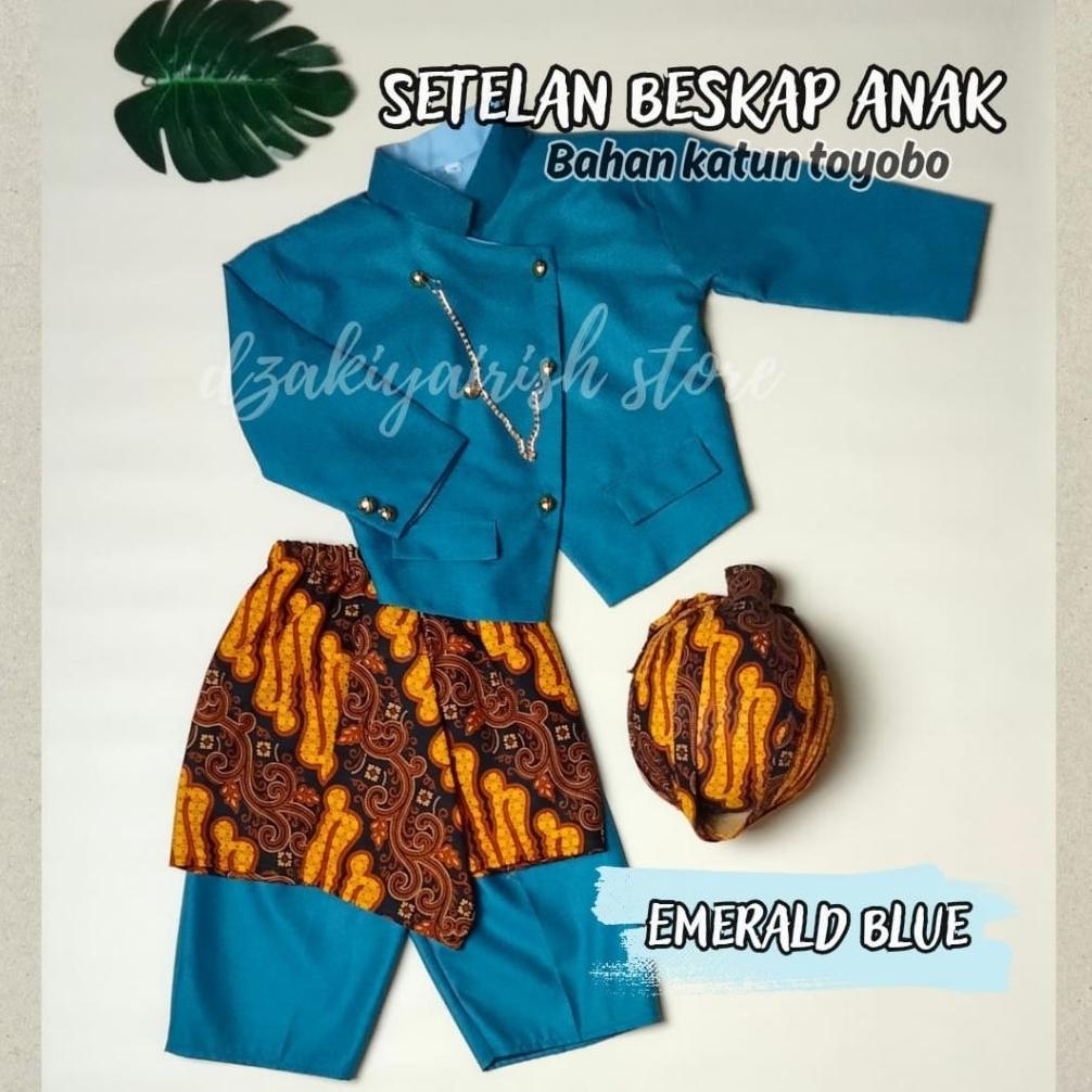 Tahan Lama  Setelan Basofi Adat Sunda Anak Premium Rok Sembong Batik Senada