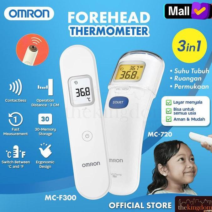 CARMANELO Omron MC-F300 MC-720 Forehead Thermometer Thermo Dahi Termometer Digital Alat Ukur Penguku