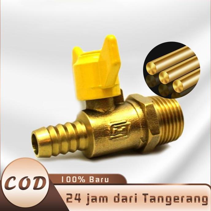 SENEZA Kran Gas Kuningan 1/2 Inch Stop Kran Gas Drat Dalam Drat Luar
