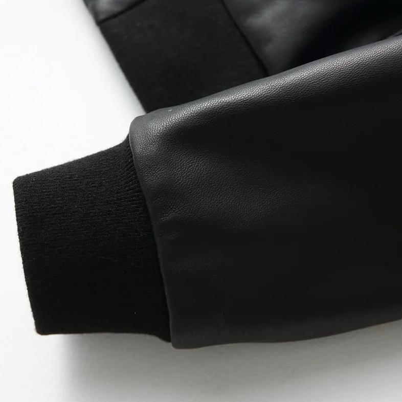 NEW PRODUCT Jacket Kulit Varsity Coach Bomber casual Jaket Kulit Bomber Vintage Jaket Semi Kulit Jak