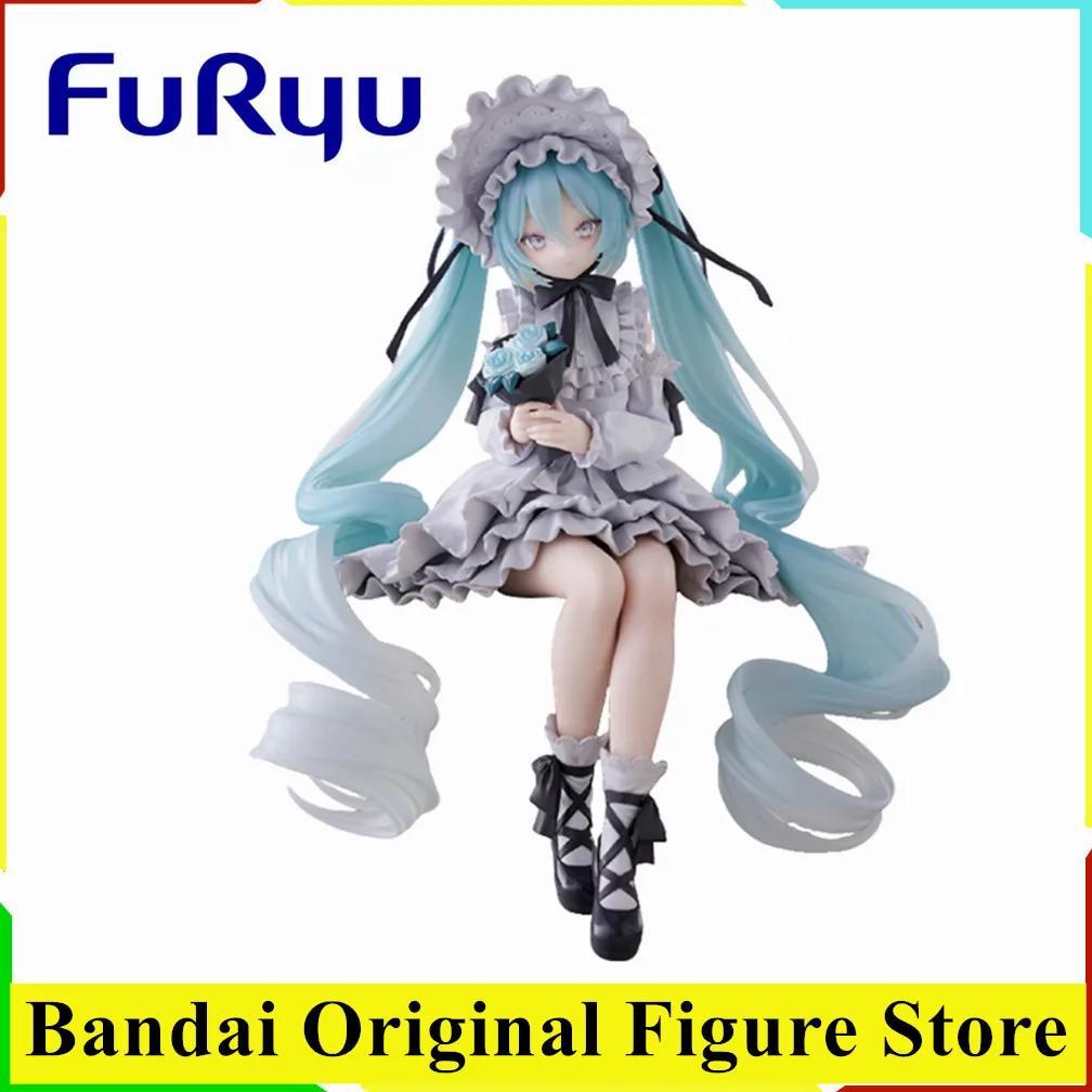 Original FuRyu Hatsune Miku Retro Doll Action Figure Toys PVC Model Collection Anime Noodle Stopper 
