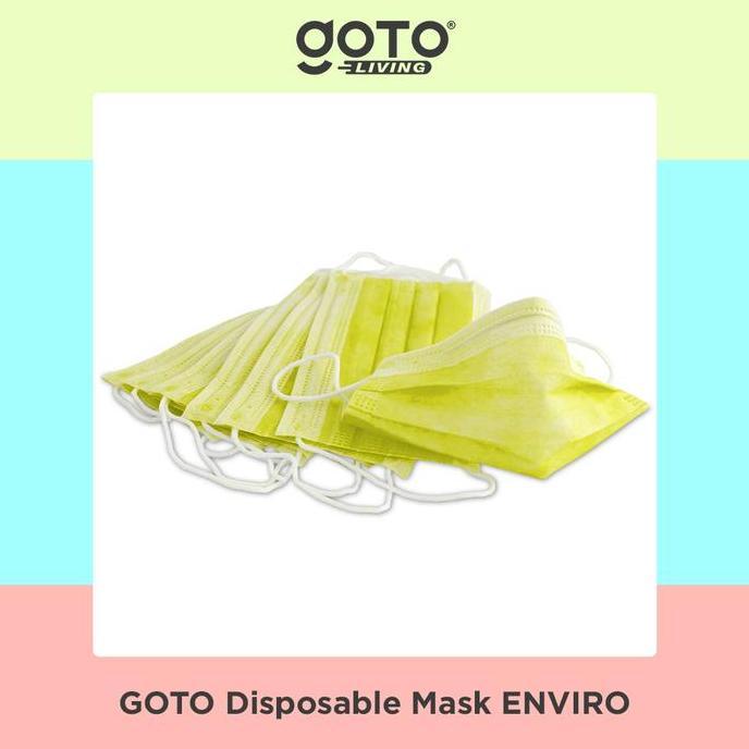 DORMINO Goto Disposable Mask 3 Ply Facemask Enviro Earloop Masker 3Ply