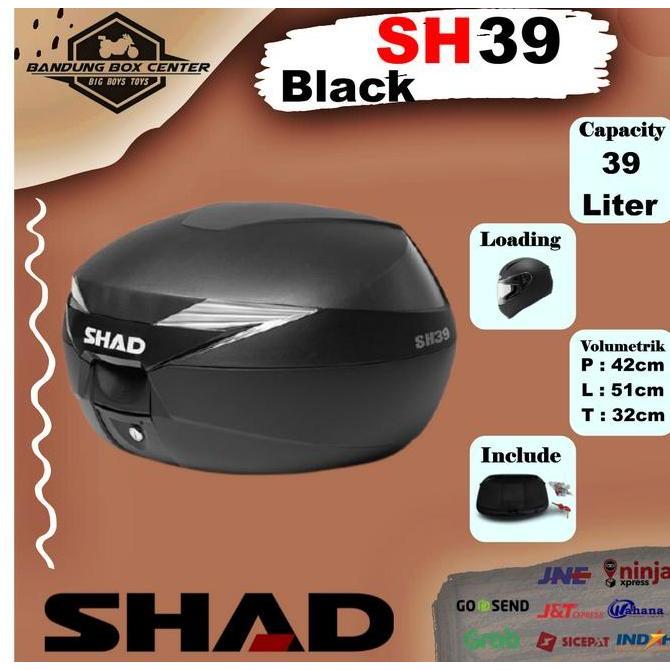 Box Shad SH39 Black Box Motor Shad SH39 Hitam Box Touring Shad SH 39