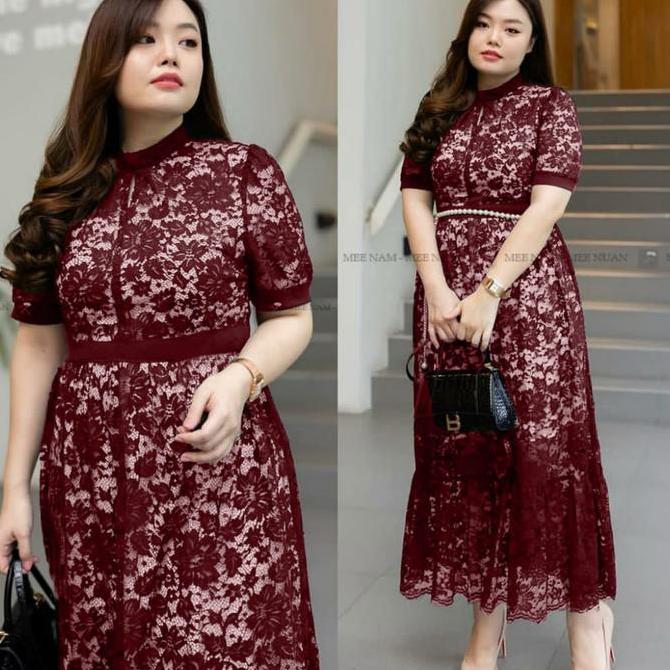 Promo THABISHOP / DRES JUMBO MOMO / MC / DRESS BIG SIZE / BAJU WANITA / DRESS JUMBO / MIDI DRESS JUM