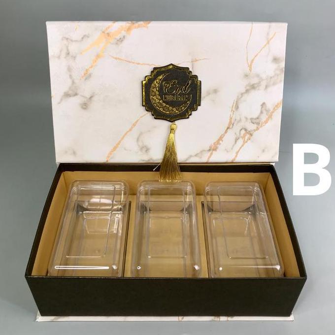 Box Cookies isi 3 Toples HardTop 350gr / Box Lebaran / Hampers Lebaran JS