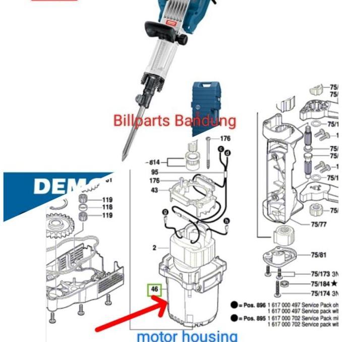 >*>*>*>*] motor housing rumah stator GSH 16-30 jack hammer bobok GSH16 Bosch