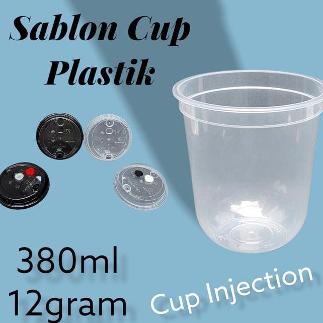 Sablon Gelas Cup Injection Cup Pp Inject 380Ml 12Gram Cetak Logo