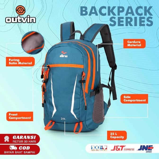 Backpack- Backpack Pria 25 Liter Original Distro Saingan Eiger Tas Ransel Cowo Terbaru 2022 Brand El