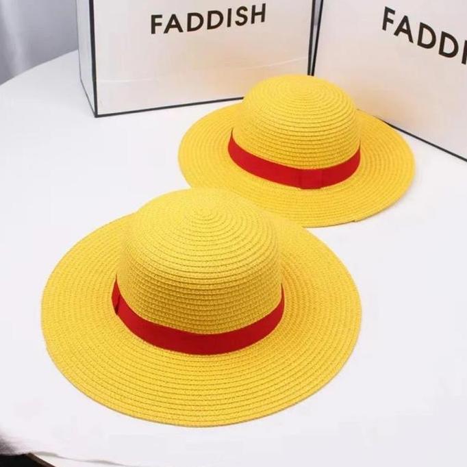 31/35cm Straw Hat Topi Jerami Dewasa Luffy One Piece Topi Jerami Luffy Topi Jerami  Luffy Straw Hat 