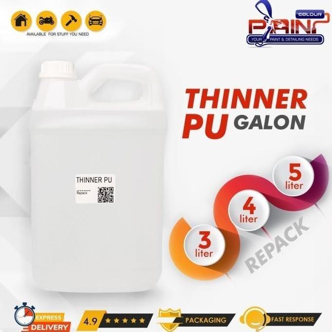 Cat- Thinner Pu Polyurethane Liter Ecer Kemasan Galon