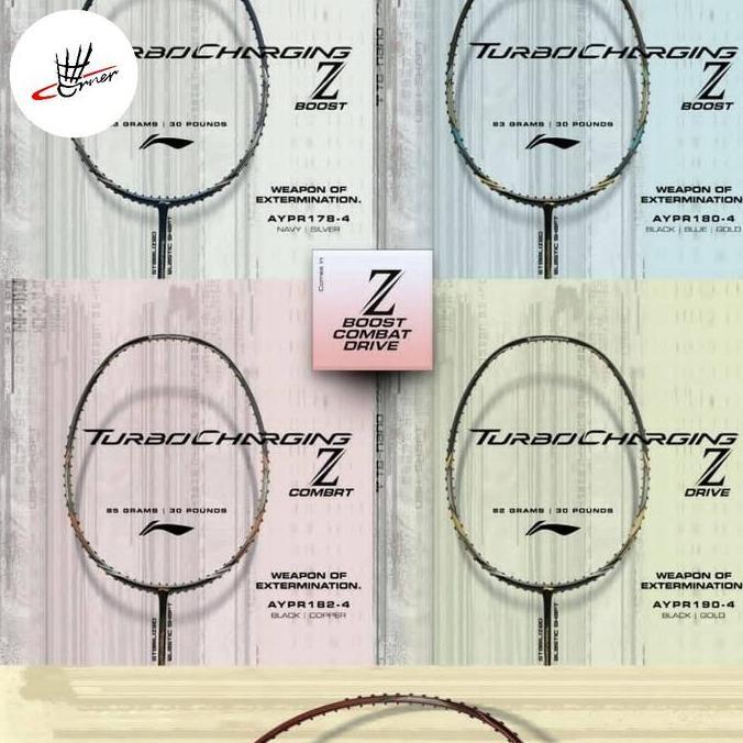 Promo Raket Lining Turbocharging Turbo Charging TC Z Boost Drive Combat Ori Diskon