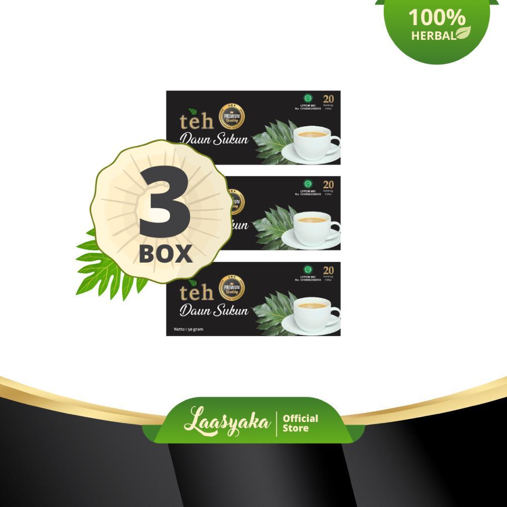 Teh Daun Sukun Laasyaka Premium Asli ( Dapat 3 Box )