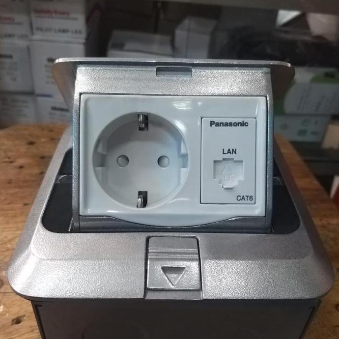 NEW STOP KONTAK LANTAI PANASONIC (STOP KONTAK 2F + DATA CAT6)