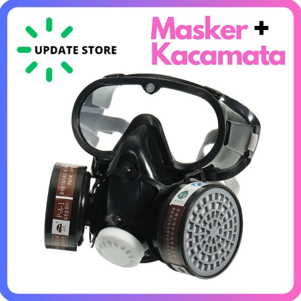 Masker Gas Respirator Full Face with Kacamata - SF01