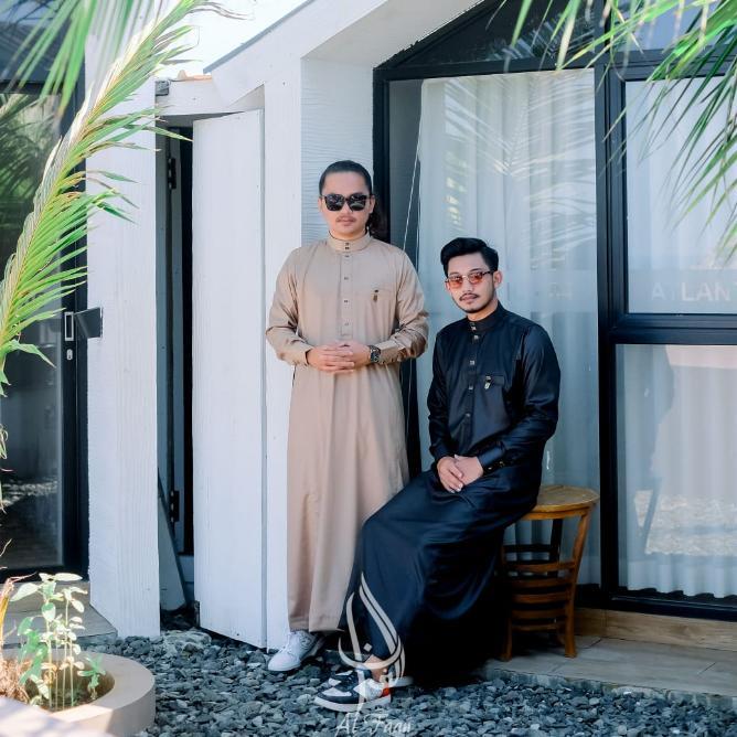 DISKON JUBAH GAMIS PRIA JUBAH SLIMFIT POLYESTER KOREA JUBAH PRIA MUSLIM GAMIS ALFAAN BUSANA MUSLIM P