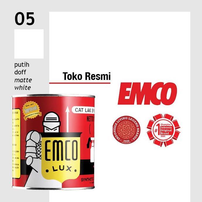 Cat- Cat Kayu & Besi Emco Lux 1Kg - Putih Doff