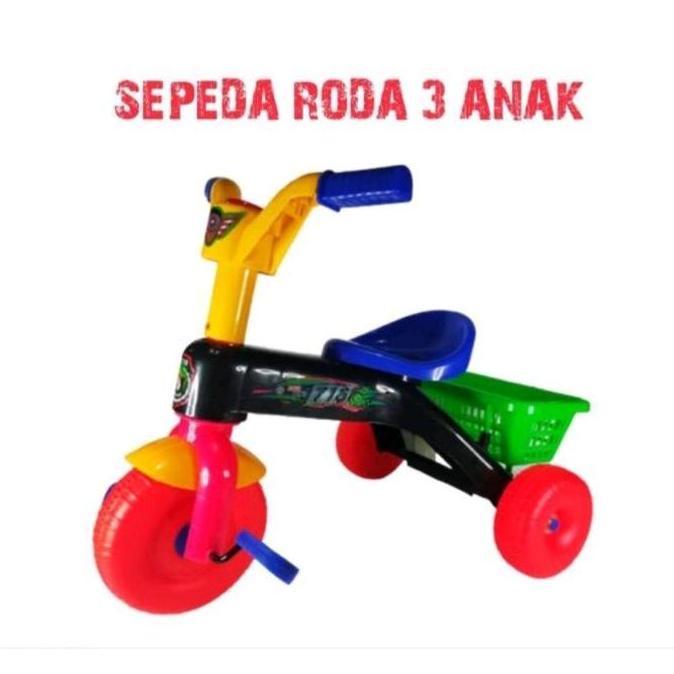 Kitwill- Sepeda Roda Tiga Anak Plastik Sepeda Anak Goes Ds 718 Set Hadiah Cowok Cewek