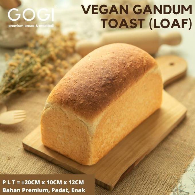 Foodbig- Roti Tawar Vegan Gandum Wholemeal Vegan Bread Whole Wheat Toast Bread