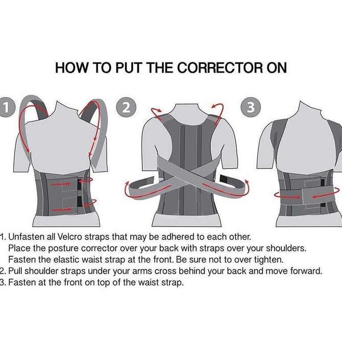 DV134 - Alat Rompi Tali Korset Body Harness Penegak Pelurus Tulang Punggung Bahu Belakang Badan Bung