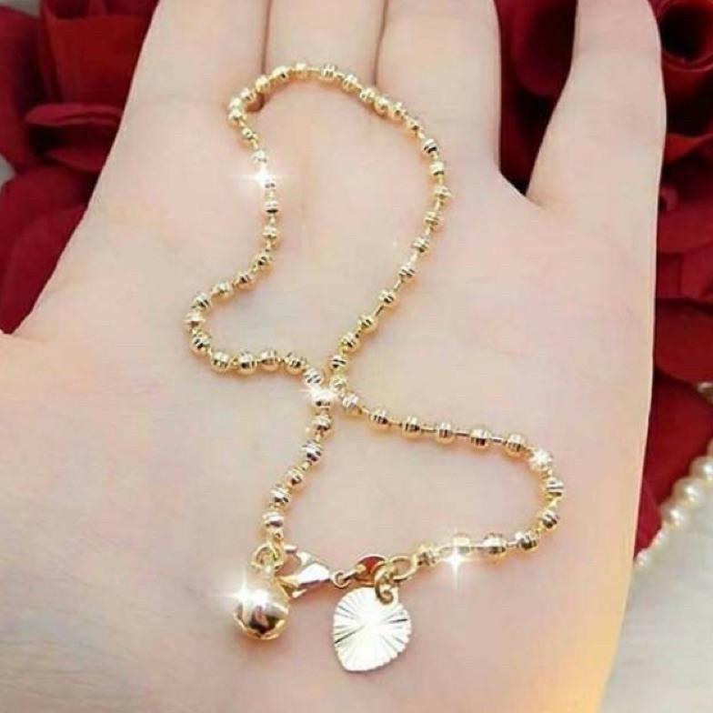 Value Pack Gelang Kaki Biji Lada Emas Rhodium Swarovski