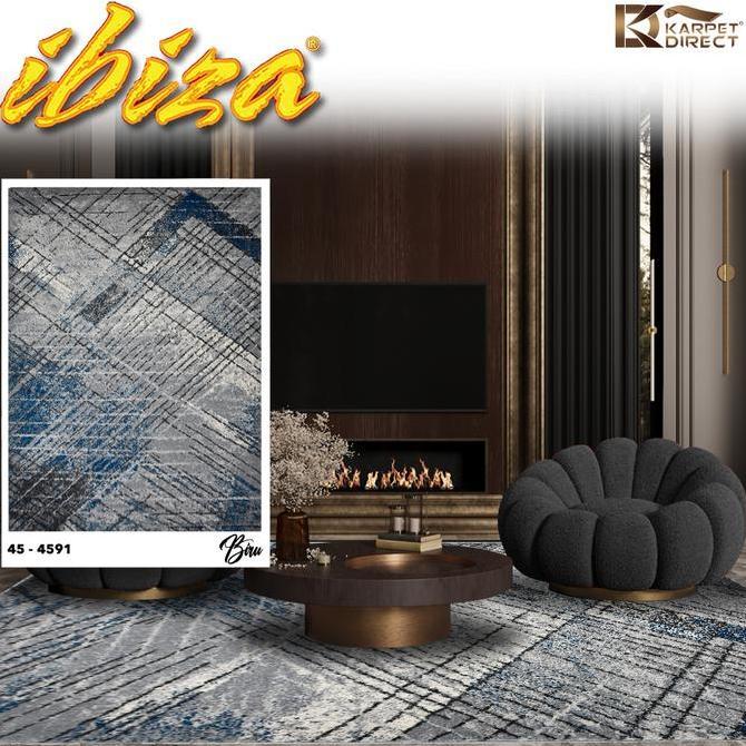 [Karpet Direct] Ibiza Karpet (Biru) 100x150 cm - Kode 45-4591